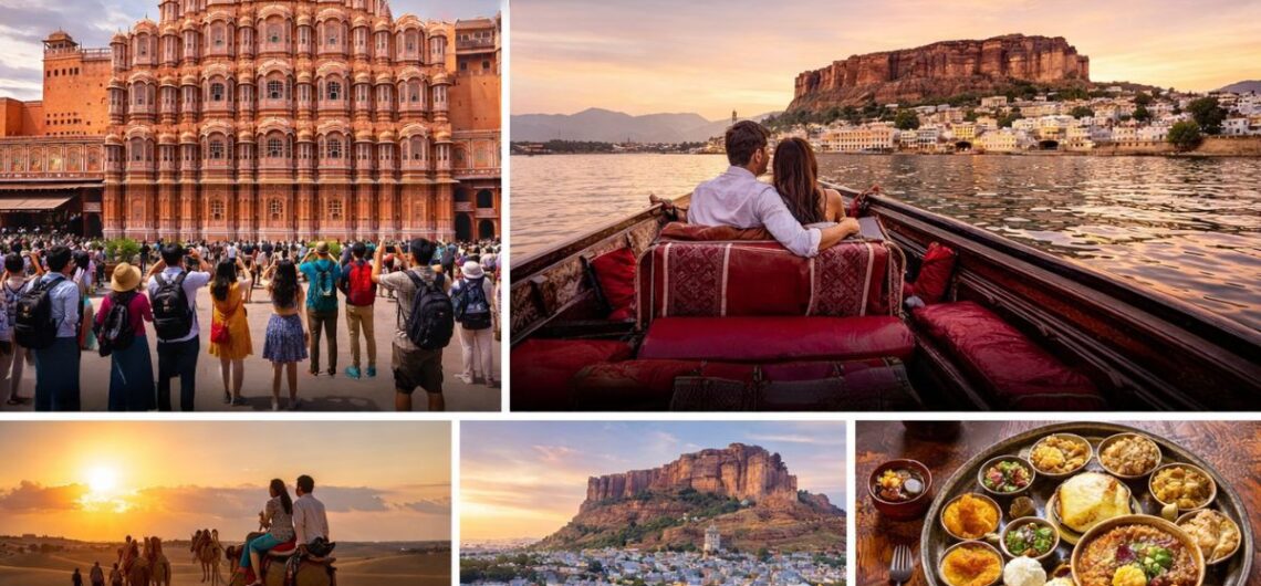 Rajasthan tour packages for first-time visitors covering Jaipur, Udaipur, Jaisalmer, Jodhpur and authentic local food experiences